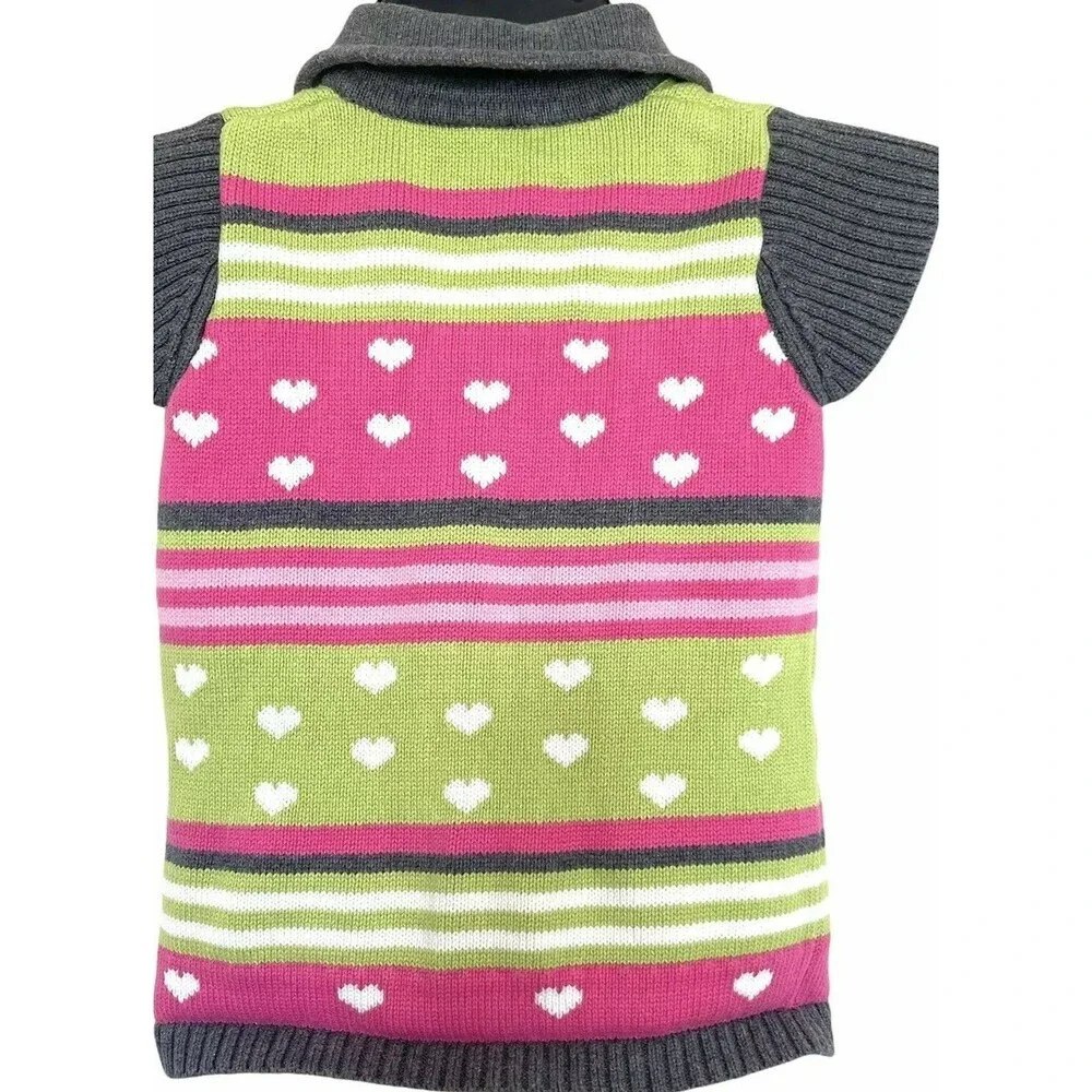 Gymboree Girls Sweater Size 3T Toddler Hearts Winter Christmas Cozy Comfy Baby